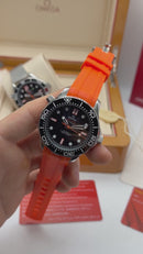 Omega Seamaster Co-Axial 40mm Mostrador Preto - Puls. Borracha