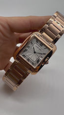 Cartier Relógio Tank Française Aço/Rose 39mm