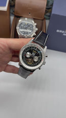 Breitling Navitimer 42mm Aço Pulseira Couro
