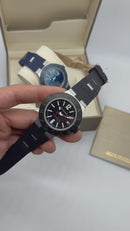 Bvlgari Alumium 41mm - Mostrador Preto Aluminio Pulseira Borracha