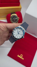 Omega Constellation 41mm Aço Puls. Couro