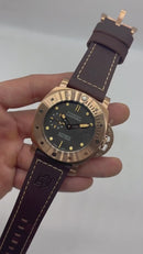 Panerai Submersible 47mm Aço/Rose Mostrador Preto