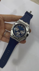 Audemars Piguet Royal Oak Offshore 44mm Mostrador Azul Bezel Aço