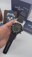 Breitling Super Chronomat Aço 44mm Pulseira Borracha