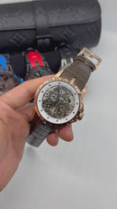 Roger Dubuis Excalibur Tourbillon Duplo 45mm Aço/Rose