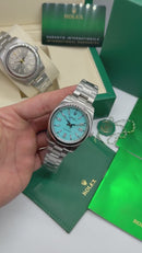 Rolex Oyster Perpetual 36mm/41mm Aço Mostrador Tiffany