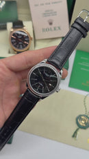 Rolex Cellini Aço 39mm, Pulseira Couro