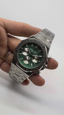 Audemars Piguet R.O. Aço Mostrador Preto Bezel Aço Pulseira Aço