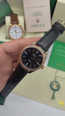 Rolex Cellini Aço 39mm, Pulseira Couro