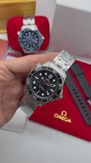 Omega Seamaster Diver 300M 42 mm, Aço, Mostrador Preto - CLONE