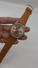 Patek Phillippe Turbilhão 42mm Aço/Dourado, Pulseira Couro