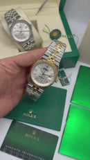 Rolex Oyster Perpetual Land‑Dweller 40mm Aço/Dourado, Mostrador Prata