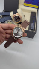 Vacheron Constantin Overseas Turbilhão Aço/Rose 40mm, Mostrador Prata