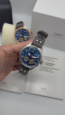 IWC PORTUGIESER YACTH CLUB TURBILHÃO - 44mm - Aço Most. Cinza Puls Couro
