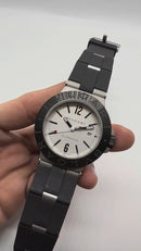 Bvlgari Alumium 40mm - Mostrador Cinza Aluminio Pulseira Borracha