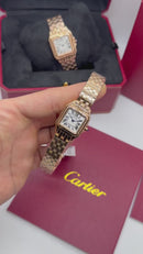 Cartier Panthère - Aço/Rose - 23mm/29mm - Mostrador Branco