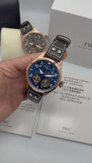 IWC PORTUGIESER YACTH CLUB TURBILHÃO - 44mm - Aço Most. Azul Puls Couro