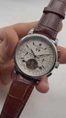 Patek Phillippe Turbilhão 42mm Aço, Pulseira Couro