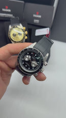 Tudor Black Bay Chrono Aço 41mm, Mostrador Preto - Borracha