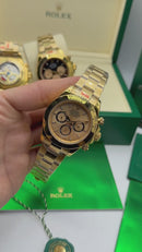 Rolex Daytona 40mm Aço Dourado, Mostrador Dourado