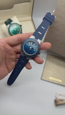 Bvlgari Alumium 41mm - Mostrador Azul Aluminio Pulseira Borracha