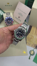 Rolex GMT Master II SPRITE 40mm Mostrador Preto Luneta Preta/Verde