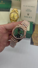 Rolex Day-Date Presidente 40mm - Everose - Verde Oliva - CLONE