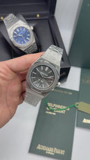 Audemars Piguet Royal Oak 41mm Aço Mostrador Grafite Bezel Aço Pulseira Aço
