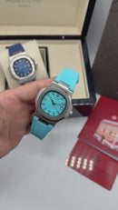 Patek Philippe Nautilus 39mm, Mostrador TIFFANY, Pulseira Borracha