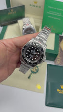 Rolex Deepsea 44mm Aço Mostrador Preto Luneta Preto Pulseira Oyster