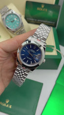 Rolex DateJust 41/36mm Aço, Mostrador Azul, Pulseira Oyster