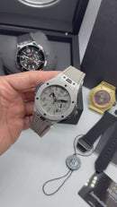 Hublot Big Bang 20th Anniversary King Aço/OxSilver 43mm, Mostrador Cinza