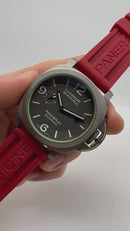 Panerai Luminor Marina 44mm Aço Mostrador Preto Pulseira Borracha