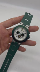Bvlgari Aluminium Titanium Crono 44mm - Aço - Mostrador Branco