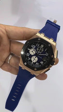 Audemars Piguet Royal Oak Offshore 44mm Mostrador Azul Bezel Aço