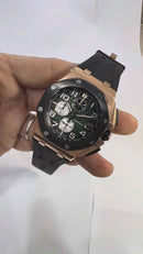 Audemars Piguet Royal Oak Offshore 44mm Mostrador Verde Bezel Aço
