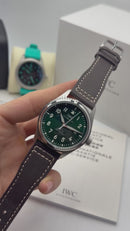 IWC Pilot 40mm Mark XX - Pilot 40mm - Aço/Couro - Verde e Marrom