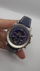 Breitling Navitimer Crono 42mm Aço Pulseira Couro