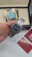 Patek Philippe Cubitus 40mm, Mostrador Azul, Pulseira Aço