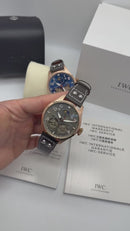 IWC PORTUGIESER YACTH CLUB TURBILHÃO - 44mm - Aço Most. Cinza Puls Couro