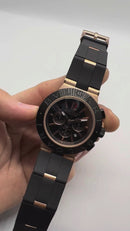 Bvlgari Aluminium Titanium Crono 44mm - Rose - Mostrador Preto