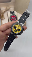 Bvlgari Aluminium Crono 41mm - Aço - Mostrador Amarelo