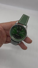 Breitling Navitimer 42mm Aço Pulseira Couro