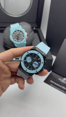 Hublot Classic Fusion Aço Black Magic Blue Chrono 45mm Aço/OxBlue