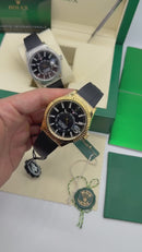 Rolex Sky-Dweller - 42 mm, Aço/Ouro 904L - Mostrador Preto - OysterFlex - CLONE