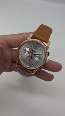 Patek Phillippe Fases da Lua 42mm Aço/Rose, Pulseira Couro