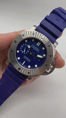 Panerai Luminor Submersible 47mm Aço Mostrador Azul