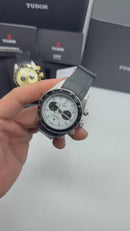 Tudor Black Bay Chrono Aço 41mm, Mostrador Branco - Borracha