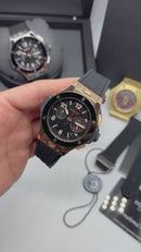 Hublot Big Bang 20th Anniversary King Aço/Rose 43mm, Mostrador Preto