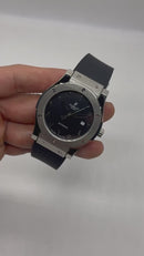 Hublot Classic Fusion Aço 45mm, Mostrador Preto, Sifras Árabe